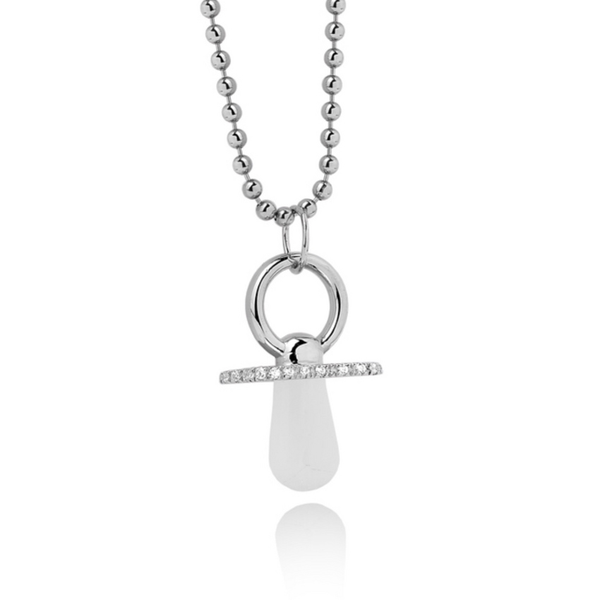 Pendentif Lolettes bébé lait et swarovsky  