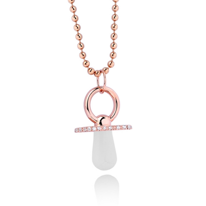 Pendentif Lolettes bébé lait et swarovsky  