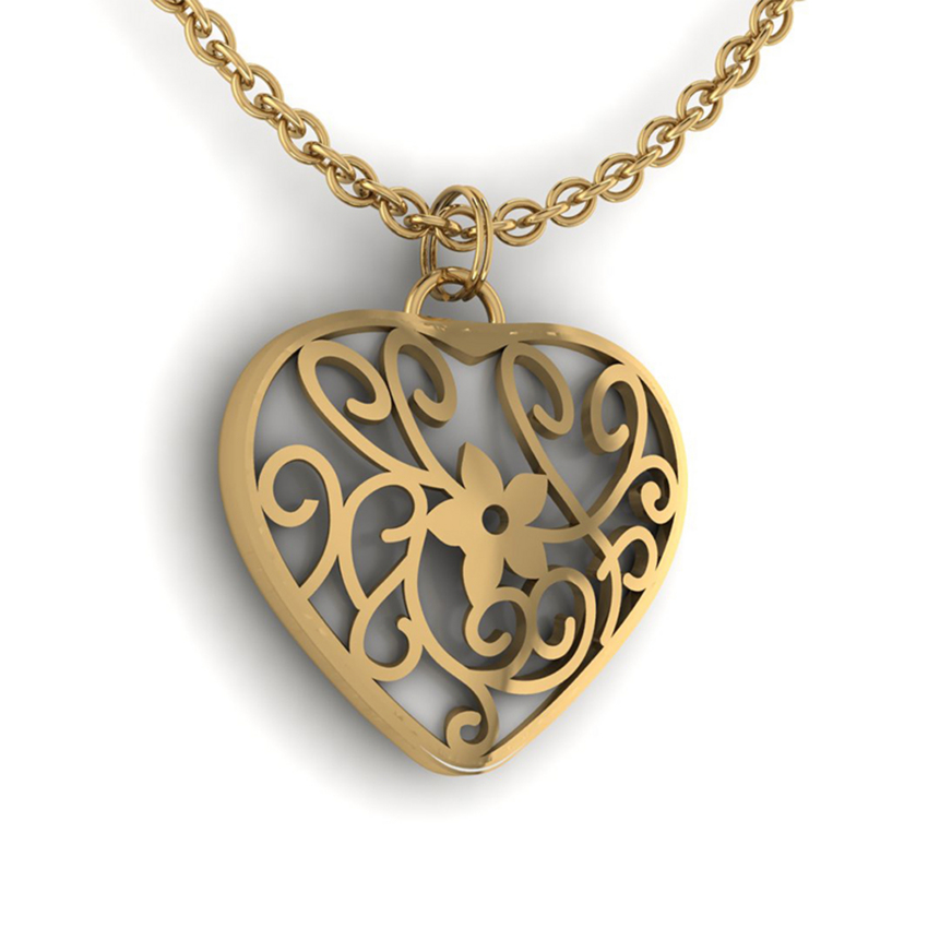 Pendentif cœur ajourés au lait maternel  