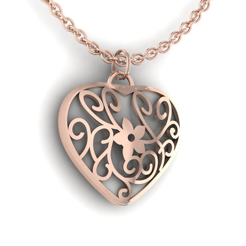 Pendentif cœur ajourés au lait maternel  