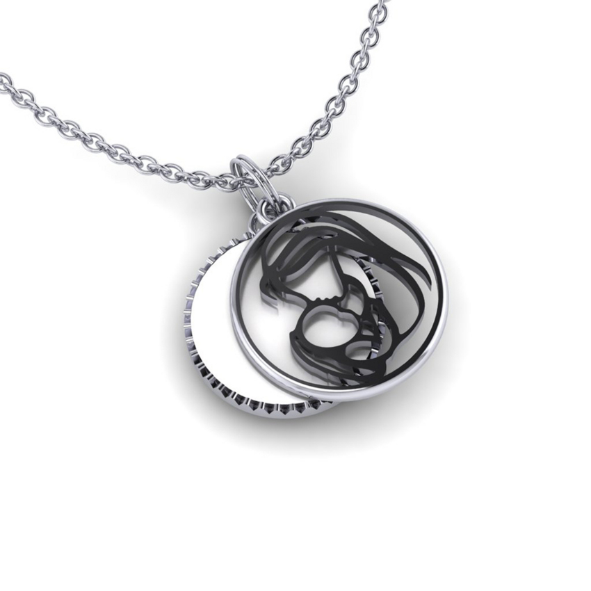 Pendentif rond  mère qui allaite au lait maternel  