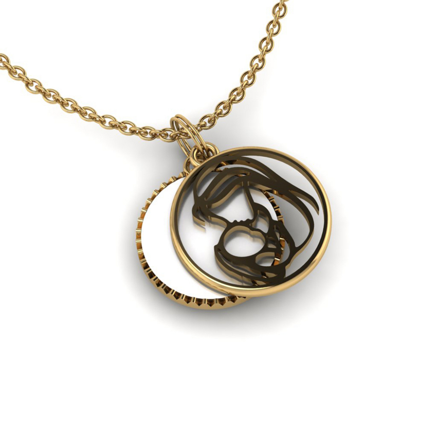 Pendentif rond  mère qui allaite au lait maternel  