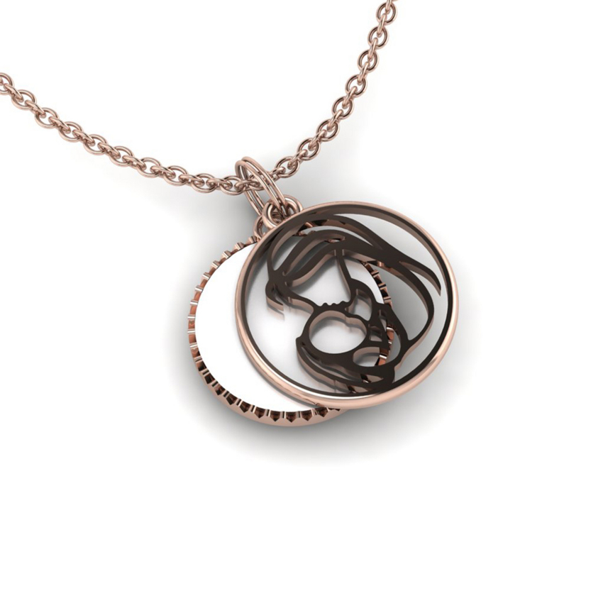 Pendentif rond  mère qui allaite au lait maternel  